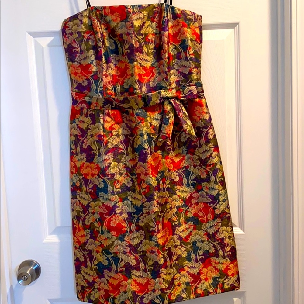David Meister strapless dress